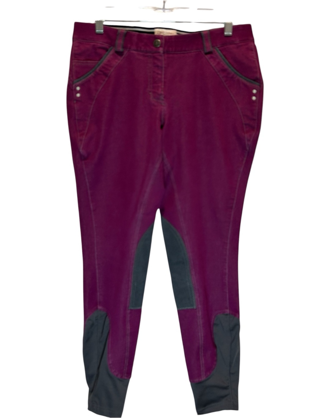 Horseware Ireland Women’s Berry Denim Knee Patch Breeches - 30 Regular (Medium)